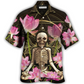 Hawaiian Shirt / Adults / S Skull Yoga Lighting Lotus Flower - Hawaiian Shirt - Reefox