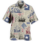 Hawaiian Shirt / Adults / S Sailing US Flag Independence Day - Hawaiian Shirt - Reefox