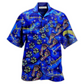 Hawaiian Shirt / Adults / S Christmas Never Walk Alone In Blue - Hawaiian Shirt - Reefox
