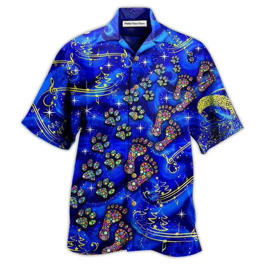 Hawaiian Shirt / Adults / S Christmas Never Walk Alone In Blue - Hawaiian Shirt - Reefox