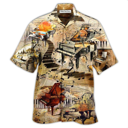 Hawaiian Shirt / Adults / S Piano Music Piano These Fingers Of Mine They Got Brains - Hawaiian Shirt - Reefox