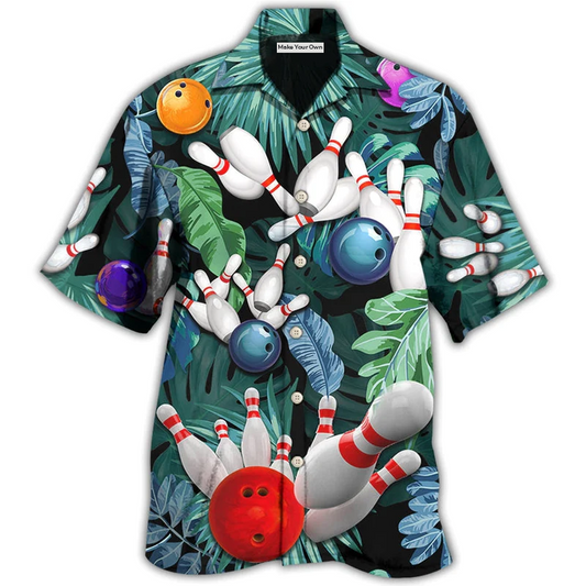 Hawaiian Shirt / Adults / S Bowling Tropical Leaf I'm So Happy - Hawaiian Shirt - Reefox