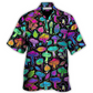 Hawaiian Shirt / Adults / S Mushroom Neon Colorful Bright With Leaf - Hawaiian Shirt - Reefox
