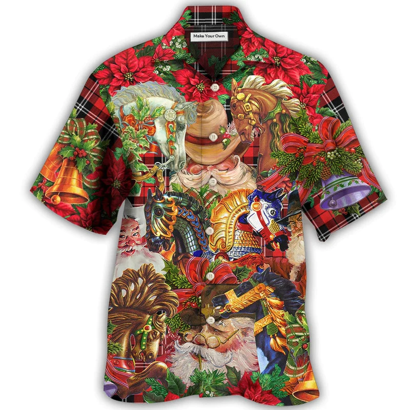Hawaiian Shirt / Adults / S Cowboy Santa Christmas Red Style - Hawaiian Shirt - Reefox