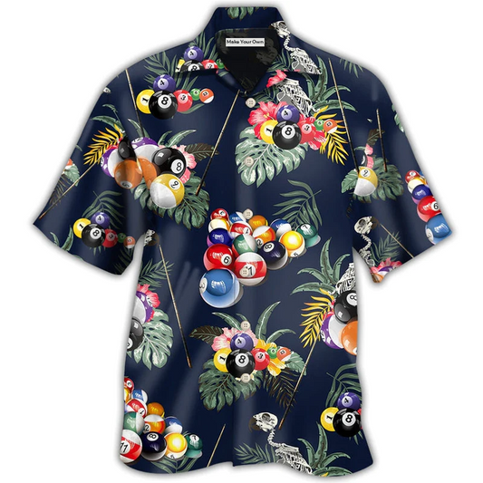 Hawaiian Shirt / Adults / S Billiard Tropical Leaf Style - Hawaiian Shirt - Reefox