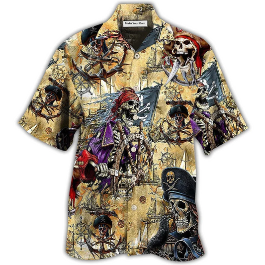 Hawaiian Shirt / Adults / S Skull Pirate Amazing Cool - Hawaiian Shirt - Reefox
