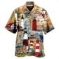 Hawaiian Shirt / Adults / S Lighthouse The Past Is A Lighthouse Not A Port - Hawaiian Shirt - Reefox