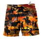 Beach Short / Adults / S Cowboy America Cowboy Sunset - Beach Short Reefox - Owls Matrix LTD