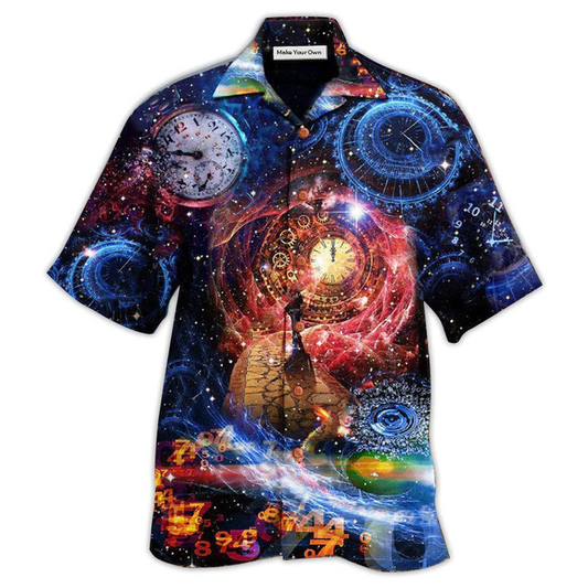 Hawaiian Shirt / Adults / S Clock Let's Get Back To The Future Cause Time Flies Quickly - Hawaiian Shirt - Reefox