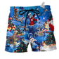 Beach Short / Adults / S Christmas And Skull Merry Xmas - Beach Short Reefox - Owls Matrix LTD