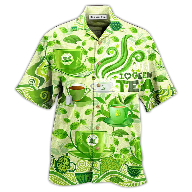 Hawaiian Shirt / Adults / S Tea Love Green Tea - Hawaiian Shirt - Reefox