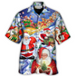 Hawaiian Shirt / Adults / S Christmas Funny Santa Claus Happy Xmas Is Coming Art Style So Cool - Hawaiian Shirt - Reefox