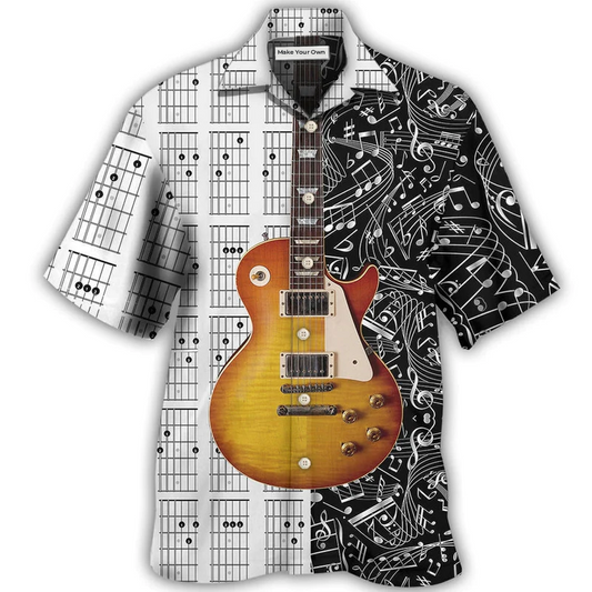 Hawaiian Shirt / Adults / S Guitar Bass Guitar Musician - Hawaiian Shirt - Reefox