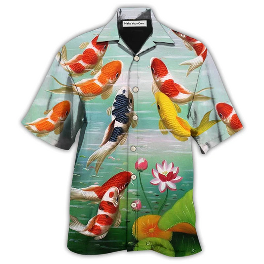 Hawaiian Shirt / Adults / S Fish Koi Fish Beautiful Style - Hawaiian Shirt - Reefox
