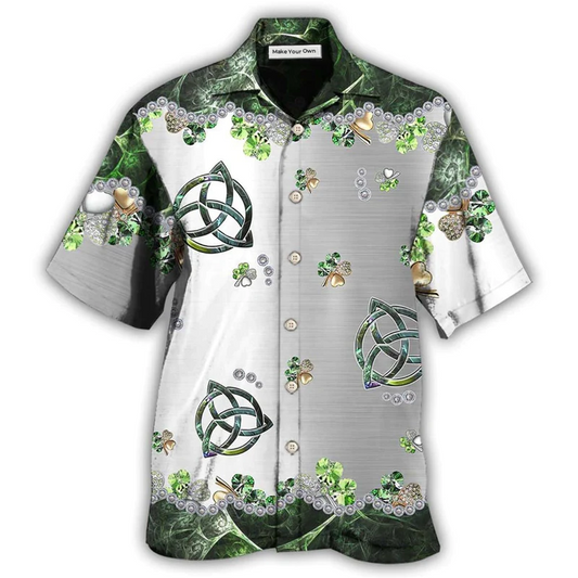 Hawaiian Shirt / Adults / S Irish Clover Metal - Hawaiian Shirt - Reefox