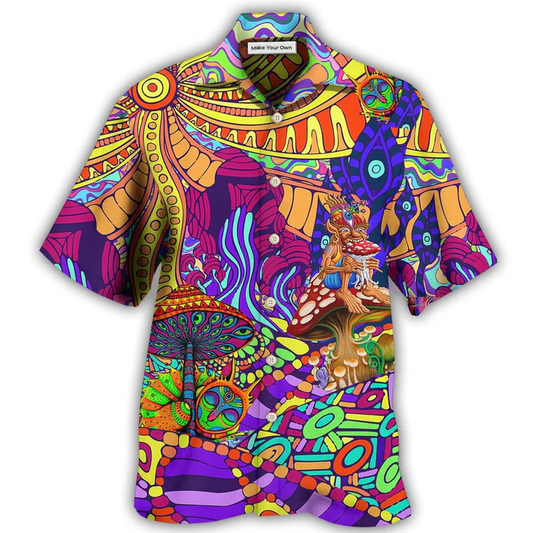 Hawaiian Shirt / Adults / S Hippie Colorful Love Life - Hawaiian Shirt - Reefox
