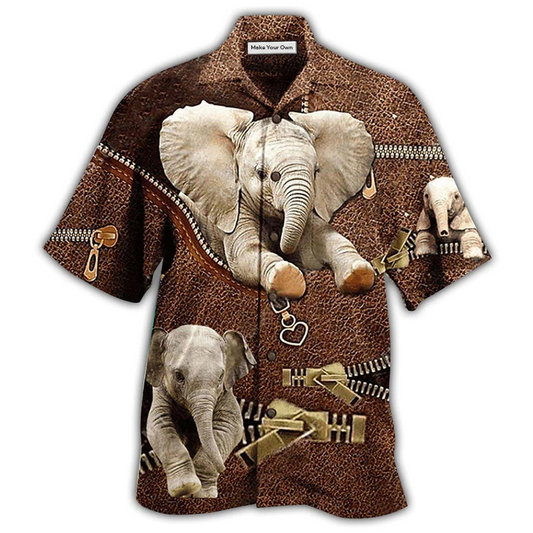 Hawaiian Shirt / Adults / S Elephant Awesome Style With Brow - Hawaiian Shirt - Reefox