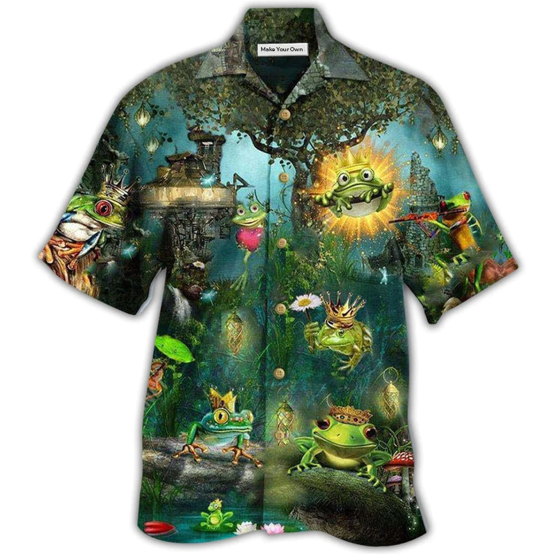 Hawaiian Shirt / Adults / S Frog Kiss A Frog - Hawaiian Shirt - Reefox