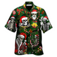 Hawaiian Shirt / Adults / S Skull Merry Xmas Happy - Hawaiian Shirt - Reefox