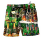 Beach Short / Adults / S Wine Lover Green Colors - Beach Short Reefox - Owls Matrix LTD
