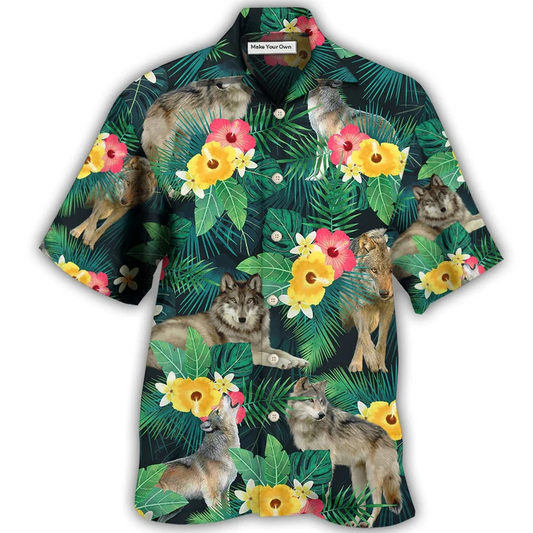 Hawaiian Shirt / Adults / S Wolf Tropical Summer Vibes - Hawaiian Shirt - Reefox