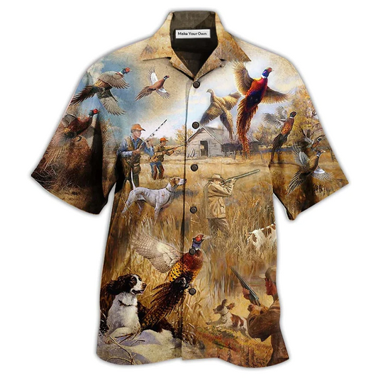 Hawaiian Shirt / Adults / S Hunting Pheasant Hunting I'm So Excited - Hawaiian Shirt - Reefox