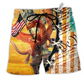Beach Short / Adults / S Dragon American Love Flag - Beach Short Reefox - Owls Matrix LTD