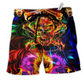 Beach Short / Adults / S Skull Fire Angry So Amazing - Beach Short Reefox - Owls Matrix LTD