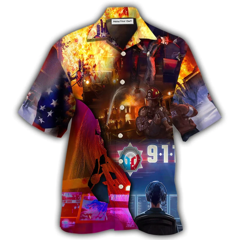 Hawaiian Shirt / Adults / S Firefighter 911 So Important - Hawaiian Shirt - Reefox