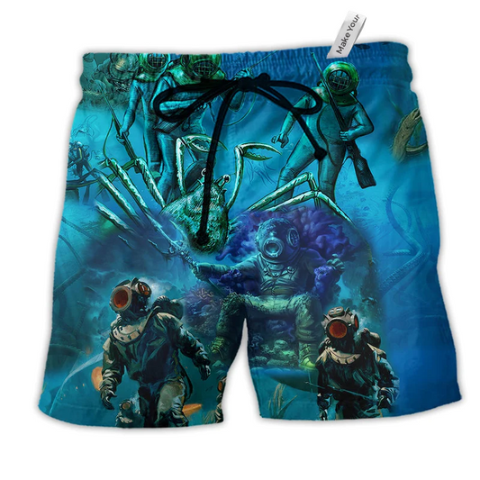Beach Short / Adults / S Ocean - Like The Ocean We Rise Blue - Beach Short Reefox - Owls Matrix LTD