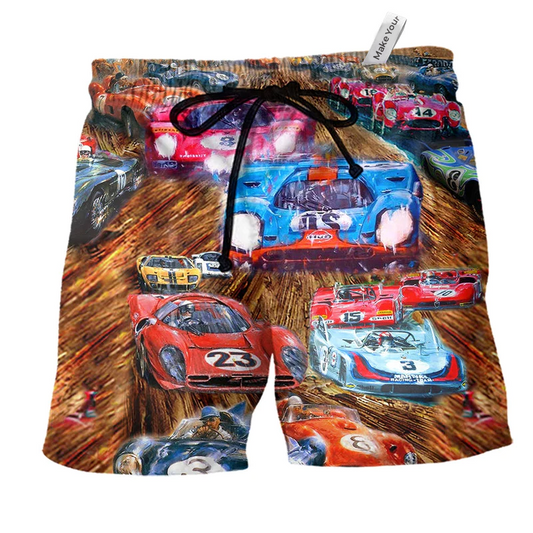 Beach Short / Adults / S Car Racing Fast And Furious - Beach Short Reefox - Owls Matrix LTD