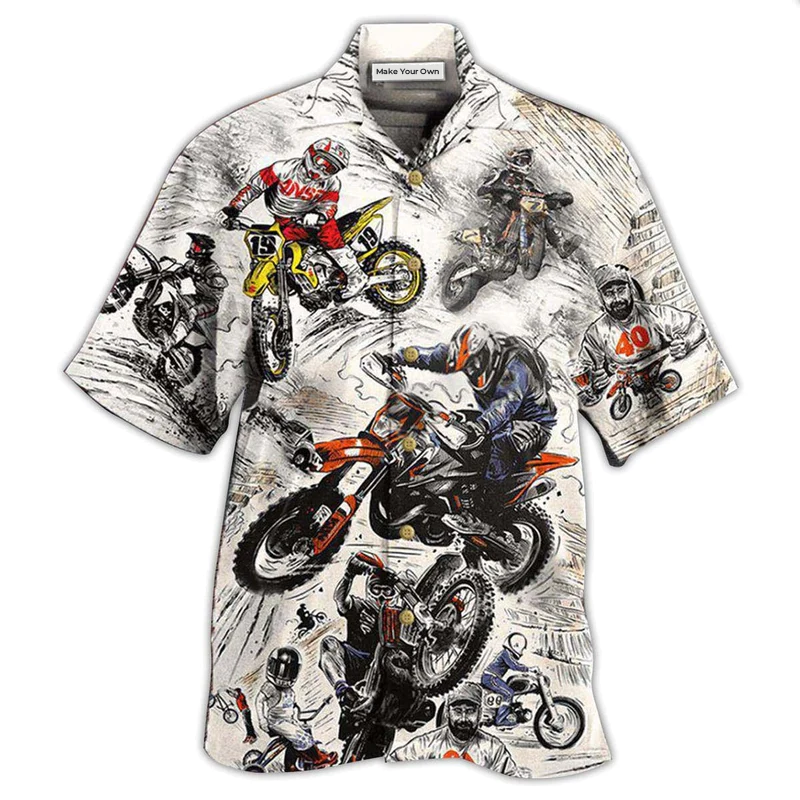 Hawaiian Shirt / Adults / S Motorcycle Ride Hard And Cool - Hawaiian Shirt - Reefox