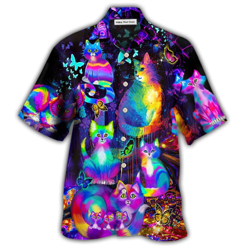 Hawaiian Shirt / Adults / S Cat Run The World - Hawaiian Shirt - Reefox