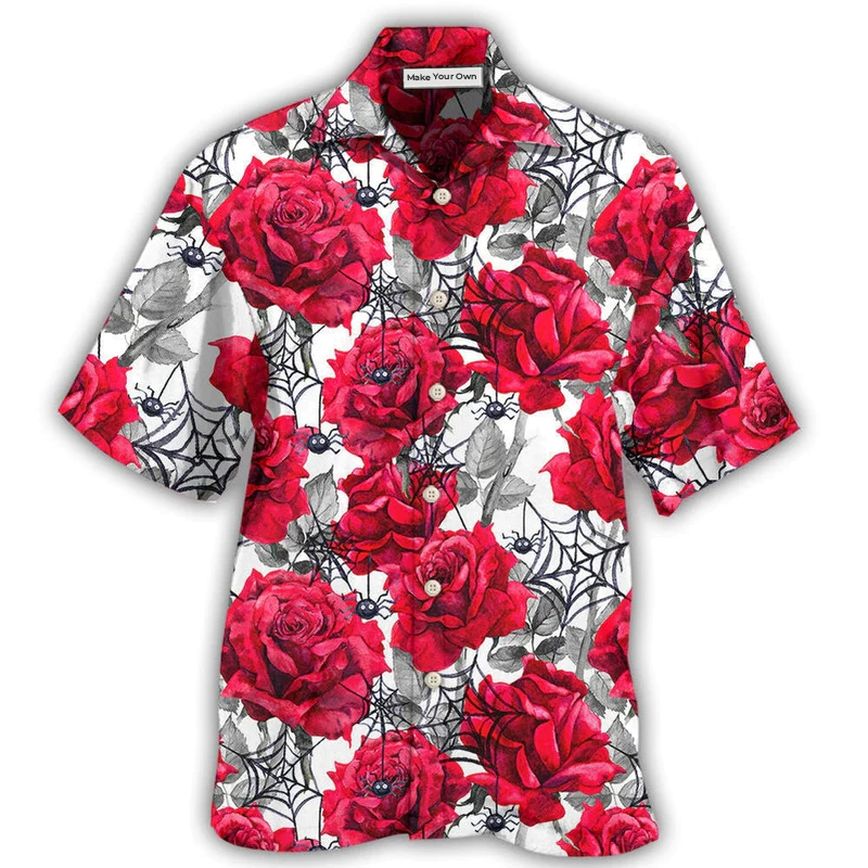 Hawaiian Shirt / Adults / S Rose And Spider - Hawaiian Shirt - Reefox