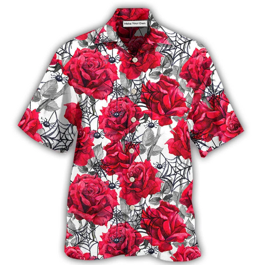Hawaiian Shirt / Adults / S Rose And Spider - Hawaiian Shirt - Reefox