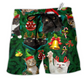 Beach Short / Adults / S Cats Meowy Mas Christmas Colorful - Beach Short Reefox - Owls Matrix LTD