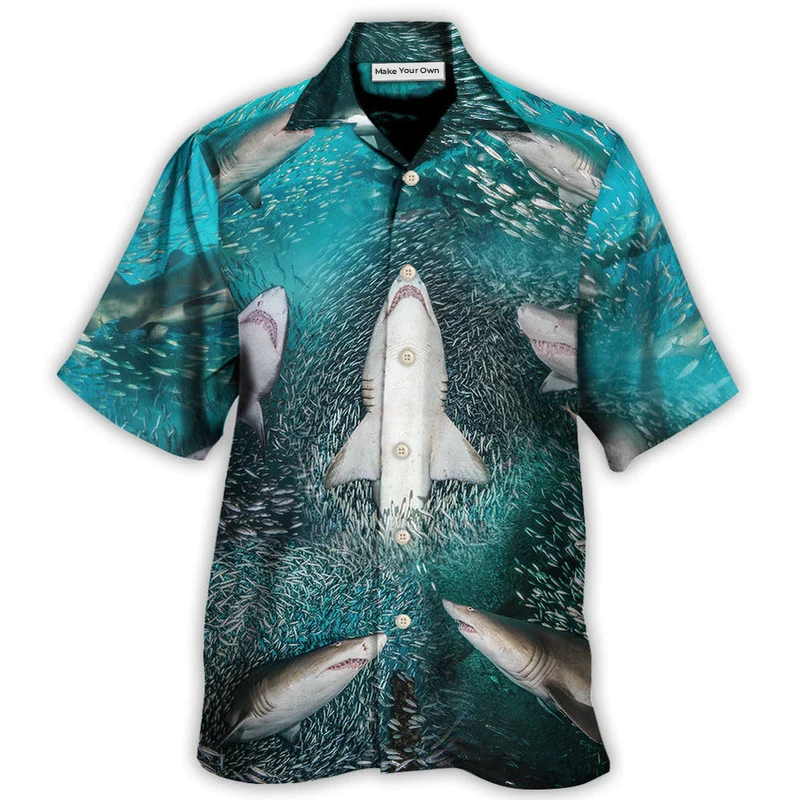 Shark's Buffet -Thousands Of Sardines - Hawaiian Shirt - Reefox
