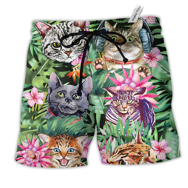 Beach Short / Adults / S Cat Is My Life - Beach Short Reefox - Owls Matrix LTD