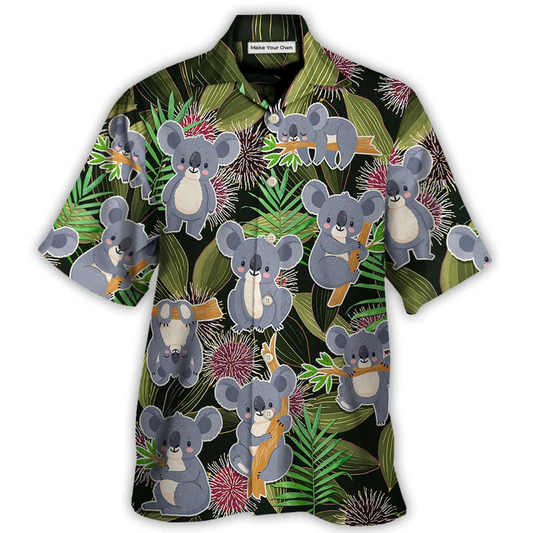 Koala Daily Life Funny Tropical Art - Hawaiian Shirt - Reefox