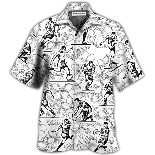 Hawaiian Shirt / Adults / S Rugby Tropical Leaf Ball Games - Hawaiian Shirt - Reefox