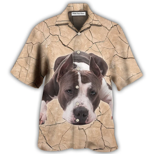 Hawaiian Shirt / Adults / S Pitbull On The Ground - Hawaiian Shirt - Reefox