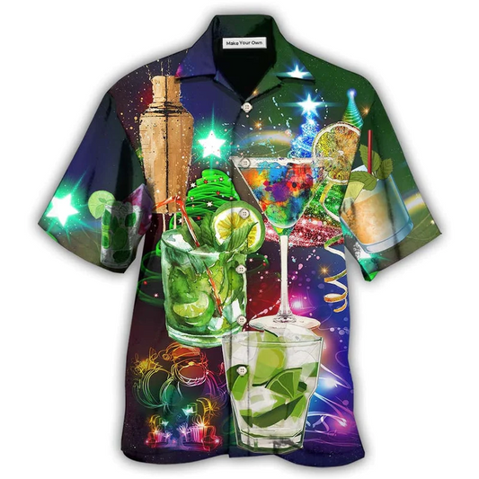 Hawaiian Shirt / Adults / S Cocktail Christmas Merry Christmas - Hawaiian Shirt - Reefox