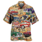 Hawaiian Shirt / Adults / S Car The Mother Road Route 66 Road Trip Vintage - Hawaiian Shirt - Reefox