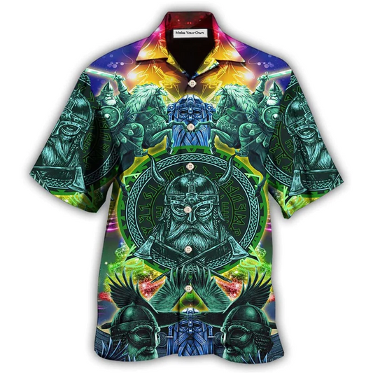 Hawaiian Shirt / Adults / S Viking Green Cool Christmas Style - Hawaiian Shirt - Reefox