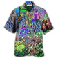 Hawaiian Shirt / Adults / S Hippie Funny Octopus Love Music Colorful Ocean - Hawaiian Shirt - Reefox