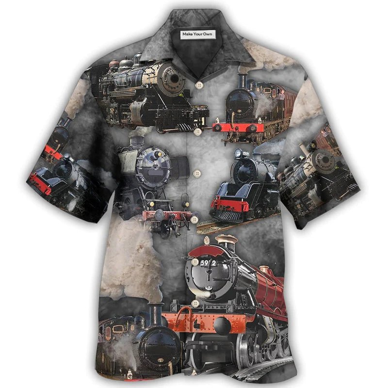 Hawaiian Shirt / Adults / S Train Going To A Mysterious Land - Hawaiian Shirt - Reefox