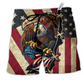 Beach Short / Adults / S America Eagle Fly Flag - Beach Short Reefox - Owls Matrix LTD