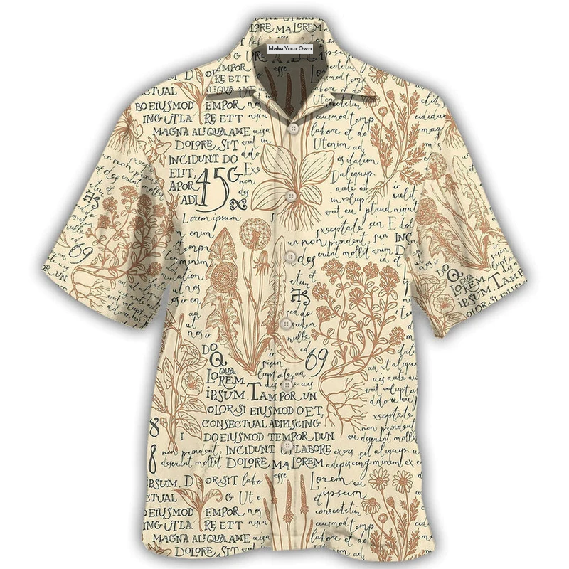Hawaiian Shirt / Adults / S Botany Writing - Hawaiian Shirt - Reefox