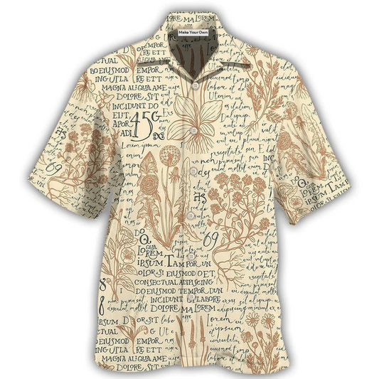 Hawaiian Shirt / Adults / S Botany Writing - Hawaiian Shirt - Reefox