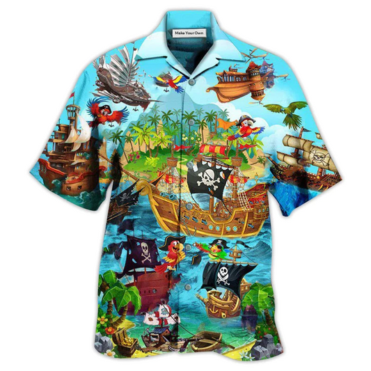 Hawaiian Shirt / Adults / S Pirate It's A Pirate Life For Me - Hawaiian Shirt - Reefox